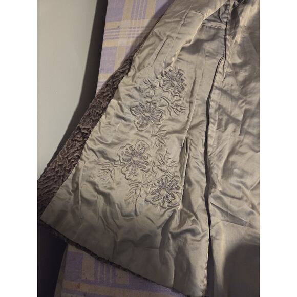 Vintage 40s 50s Rikes Dayton Persian Lamb Fur Mink Fur Collar Coat Penny Lane - Picture 9 of 16